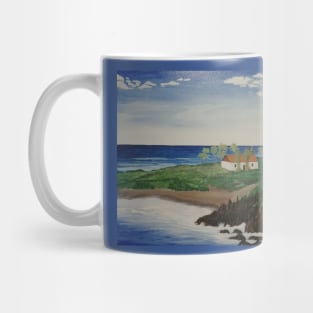 Hawaiian house and beach Mug